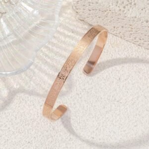 Ayatul Kursi Cuff Bracelet Rose Gold